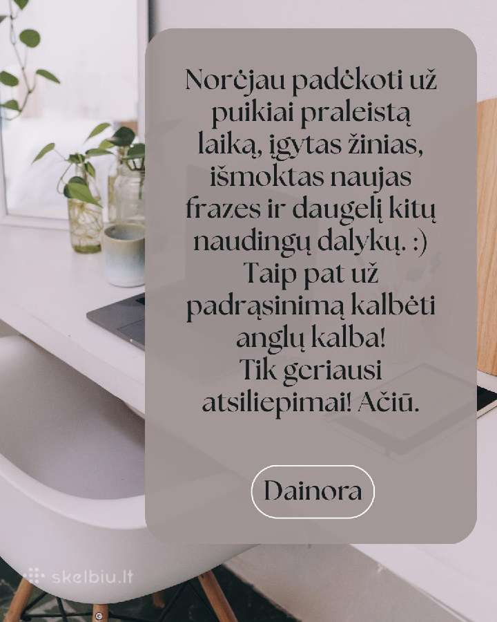 Nuotolinės anglų kalbos pamokos su Evelina - nuotraukos Nr. 6