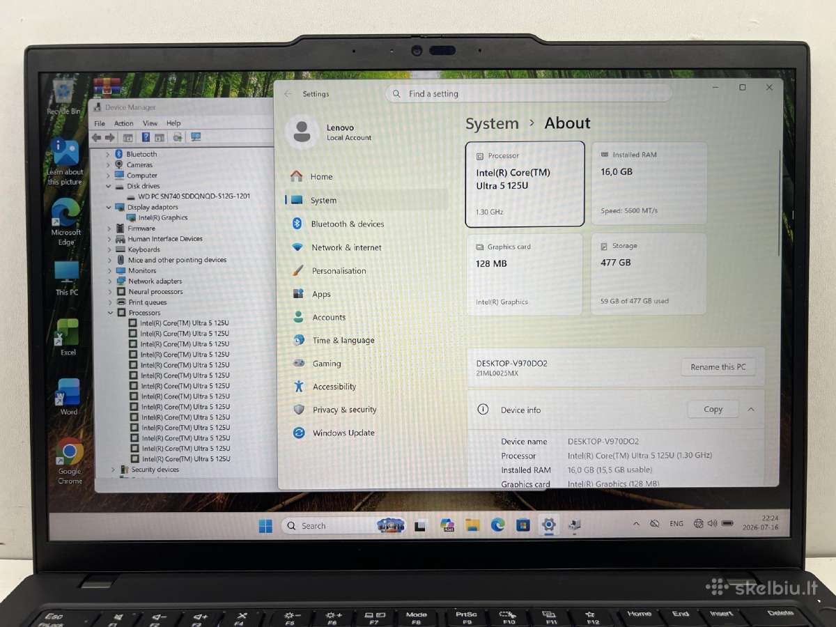 Lenovo thinkpad T14 gen 5 - nuotraukos Nr. 2