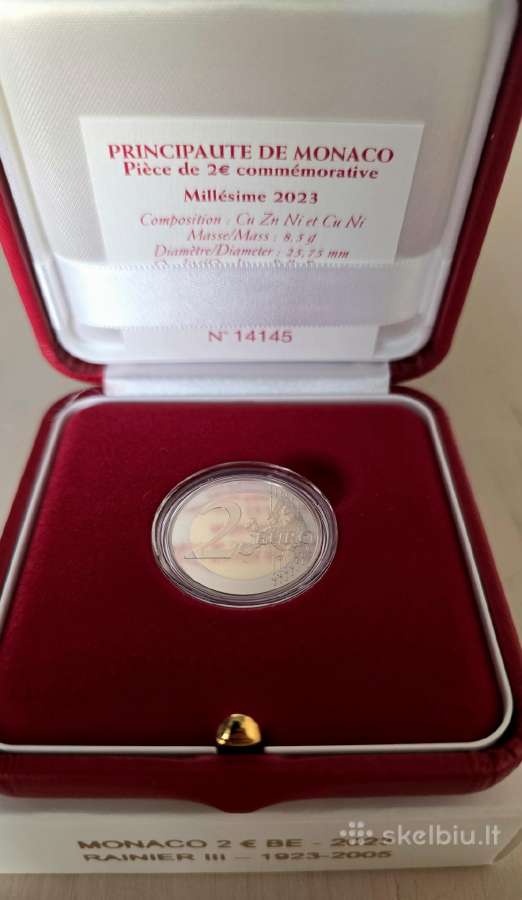 Proginė 2 Eur moneta Monakas 2023 (Rainier III) - nuotraukos Nr. 2
