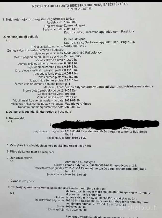 Parduodamas žemės ūkio paskirties klypas Kauno r.s - nuotraukos Nr. 5