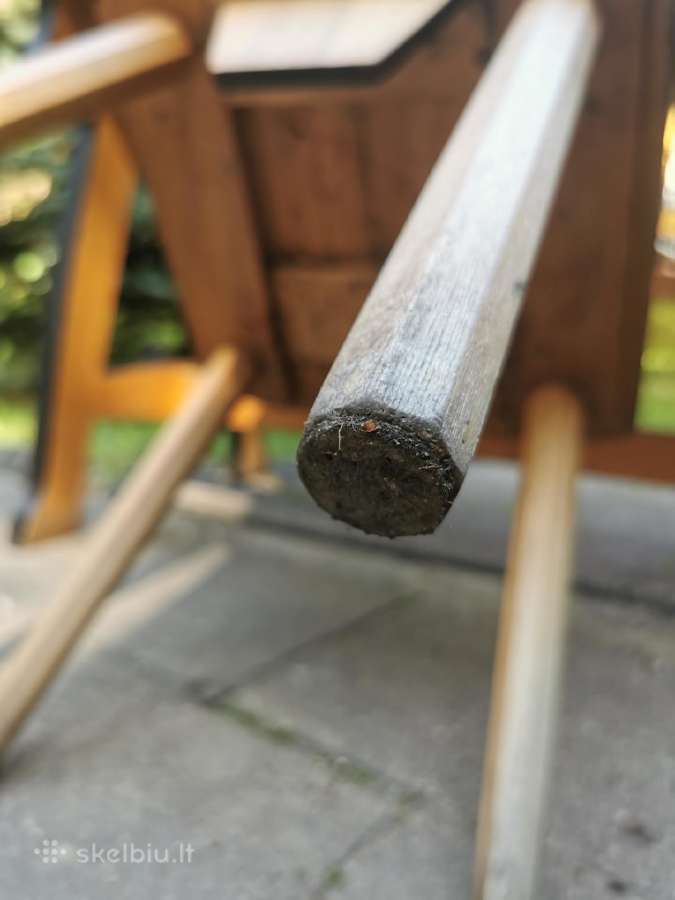 Meistro gamintas 107x70 ąžuolo stalas ir kėdė - nuotraukos Nr. 6