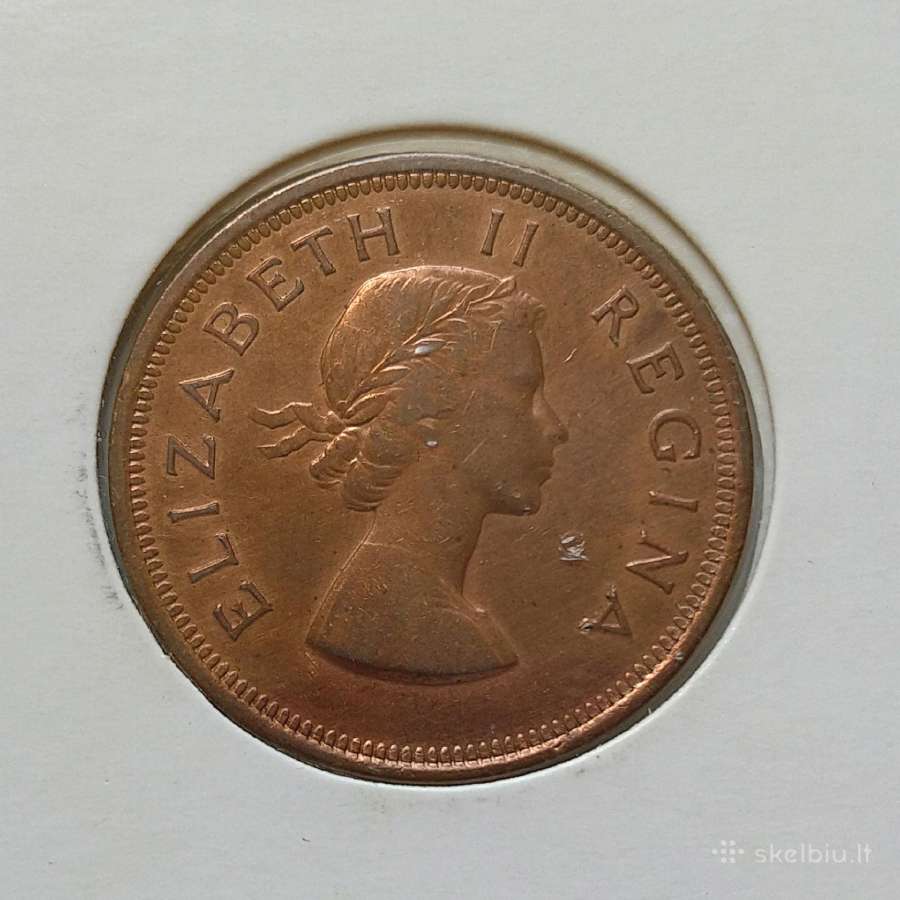 Pietų Afrika 1 pensas 1955 - nuotraukos Nr. 2