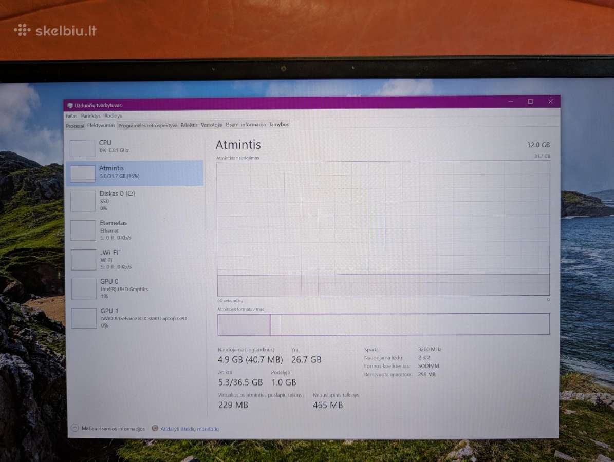 Galingiausias Msi Rtx 3080 16gb/32gb RAM/2 TB SSD - nuotraukos Nr. 8