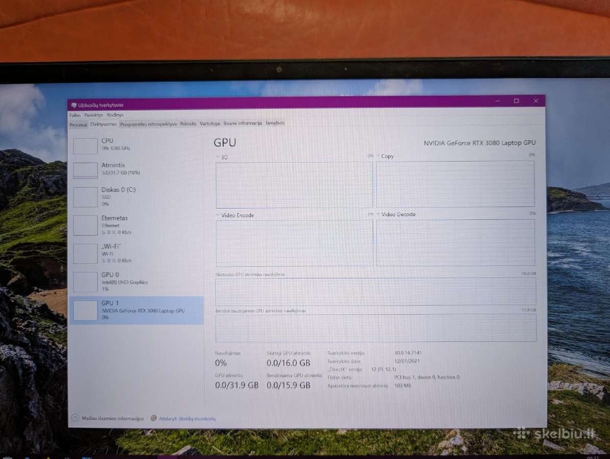 Galingiausias Msi Rtx 3080 16gb/32gb RAM/2 TB SSD - nuotraukos Nr. 10