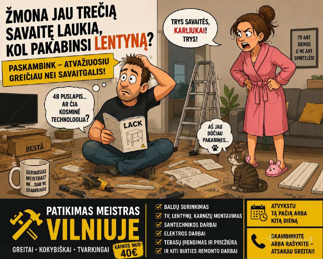 Meistras Į Namus Ikea Baldai Karnizai Ir Kt. - nuotraukos Nr. 3