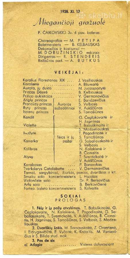 1938 Miegančioji gražuolė Binkis Dobužinskis - nuotraukos Nr. 3