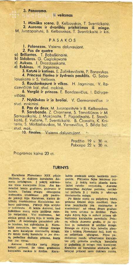 1938 Miegančioji gražuolė Binkis Dobužinskis - nuotraukos Nr. 4