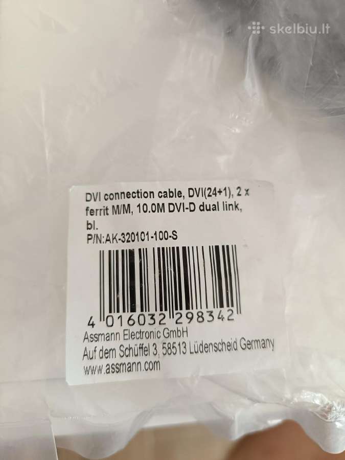 Kabel; Dvi-d (24+1) plug,both sides; Pe; dual link - nuotraukos Nr. 2