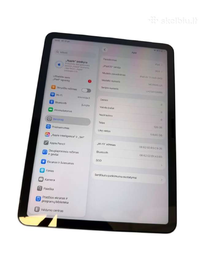 Apple iPad Air 11 (2025) 128gb + 3 mėn. garantija - nuotraukos Nr. 9