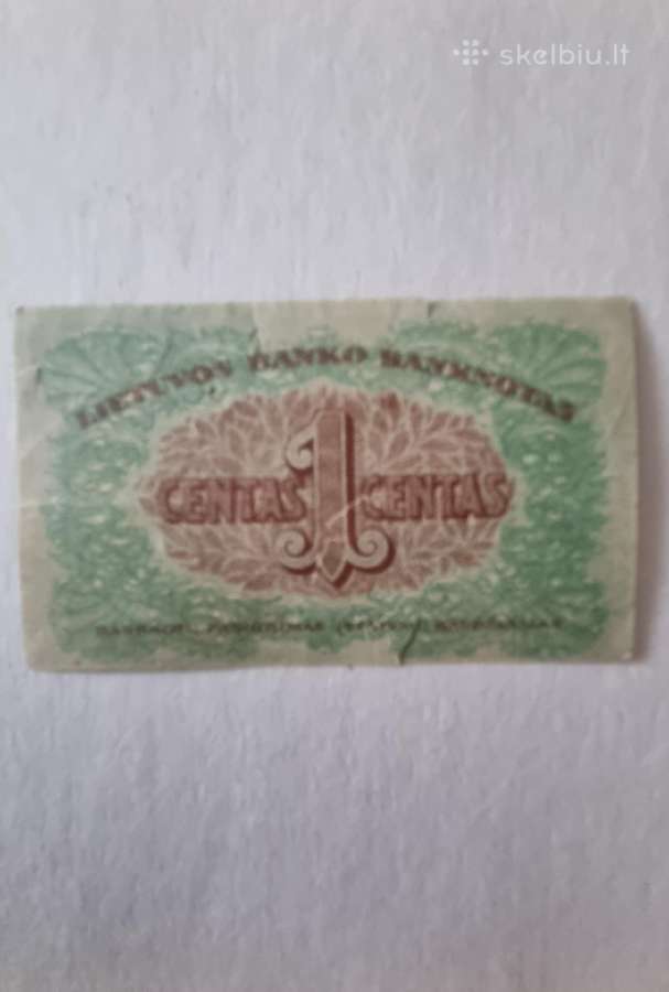 1922 m 1 centas - nuotraukos Nr. 2