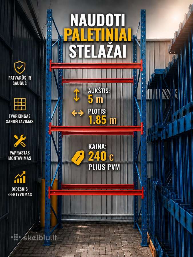 Parduodame, montuojame švediškus stelažus - nuotraukos Nr. 7
