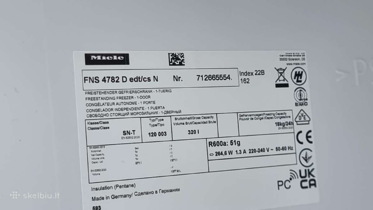 Naujas Miele Fns4782 D + garantija - nuotraukos Nr. 5