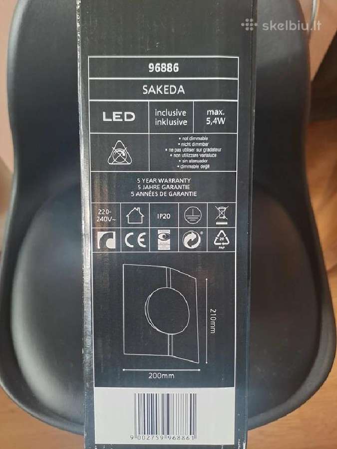 Eglo Sakeda LED sieninis šviestuvas - nuotraukos Nr. 4