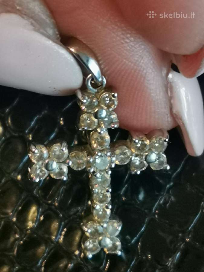 750 sertifikuotas kryželis su1.00 ct briliantais - nuotraukos Nr. 11