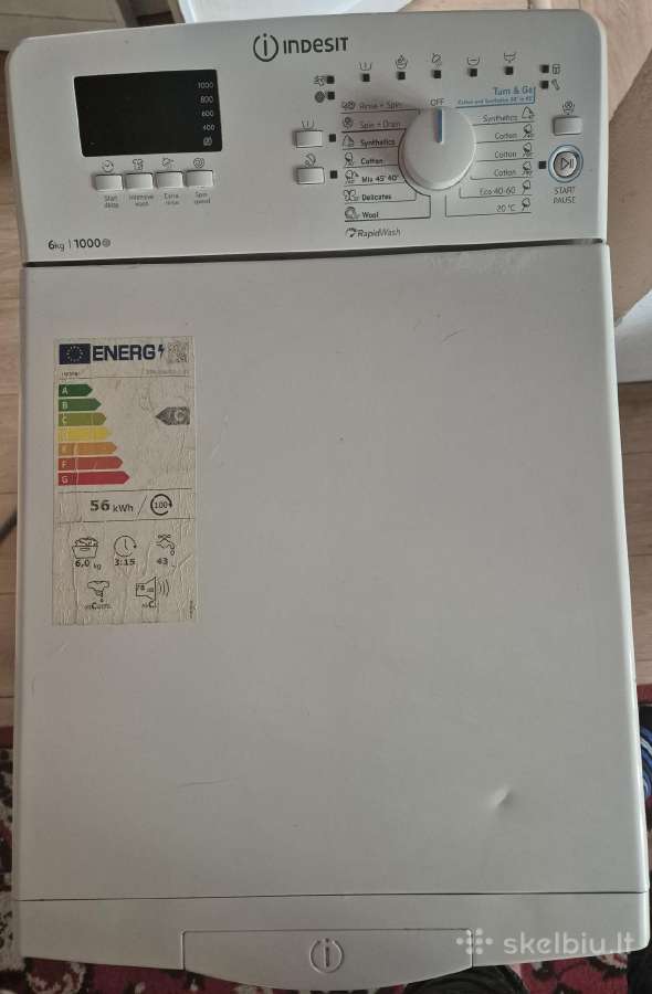 Skalbimo mašina. Indesit.2m. - nuotraukos Nr. 3