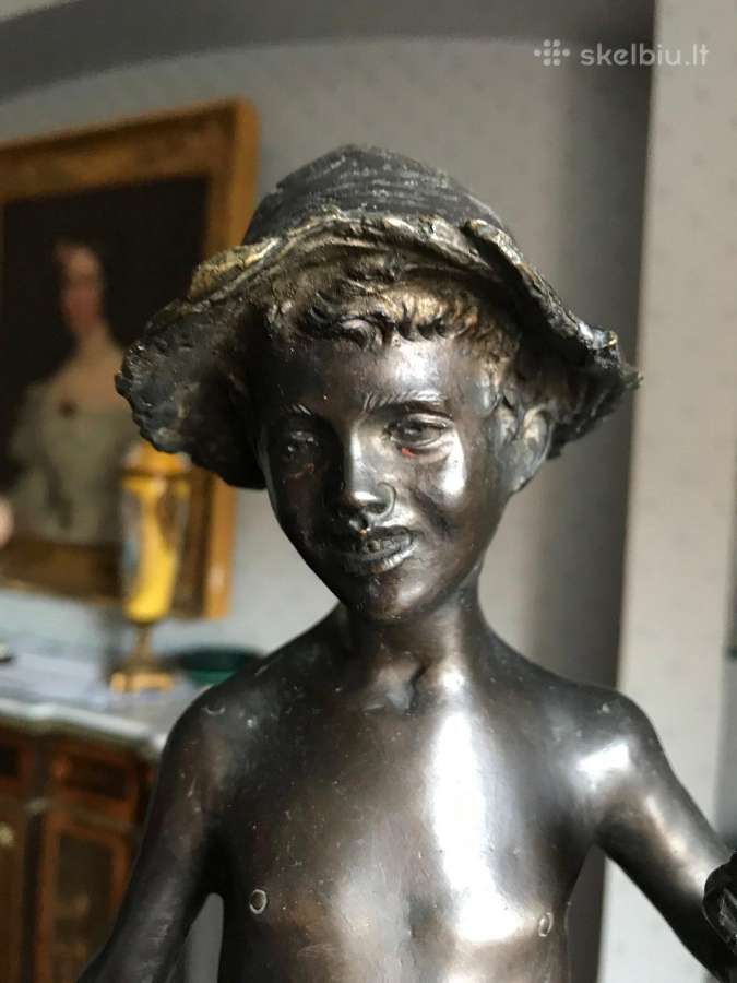 Bronzinė Giovanni de Martino Skulptūra, Berniukas - nuotraukos Nr. 4