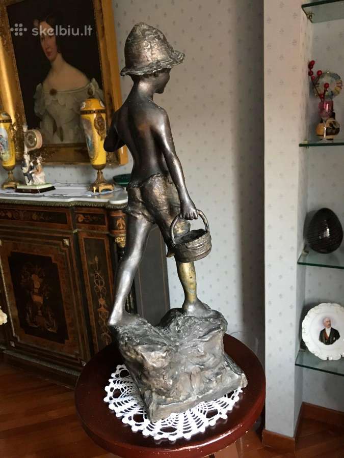 Bronzinė Giovanni de Martino Skulptūra, Berniukas - nuotraukos Nr. 8