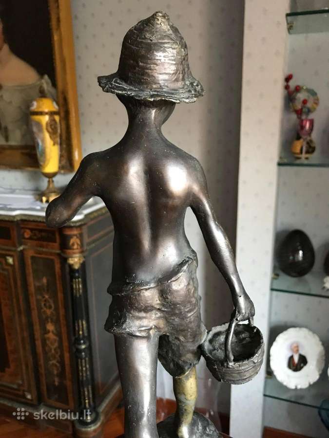 Bronzinė Giovanni de Martino Skulptūra, Berniukas - nuotraukos Nr. 9