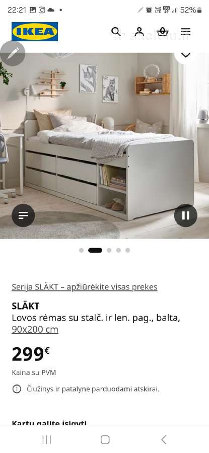 Lova viengulė - nuotraukos Nr. 2