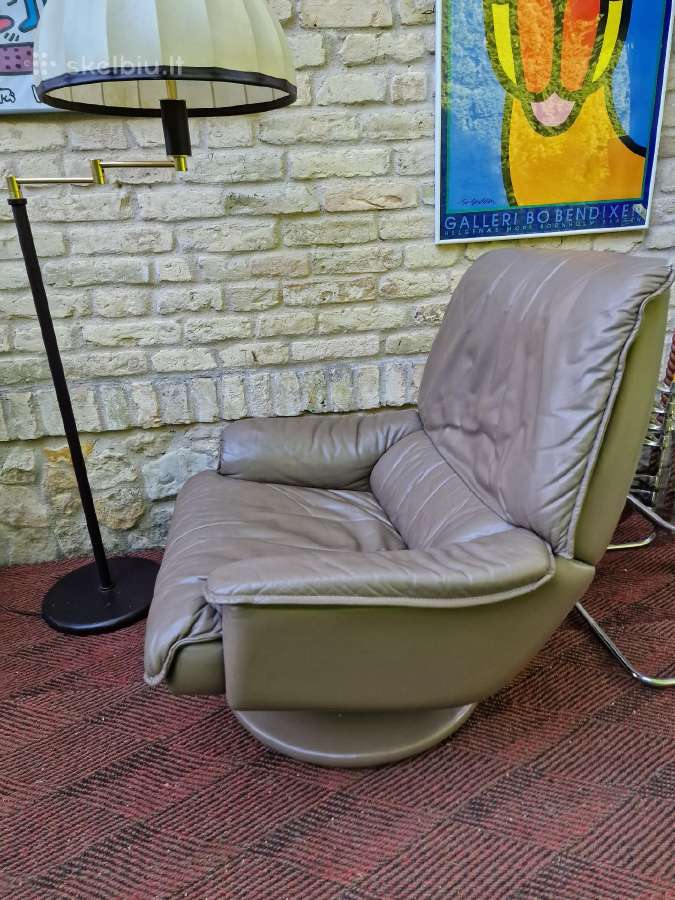 Prabangus vintažinis odinis fotelis - nuotraukos Nr. 14