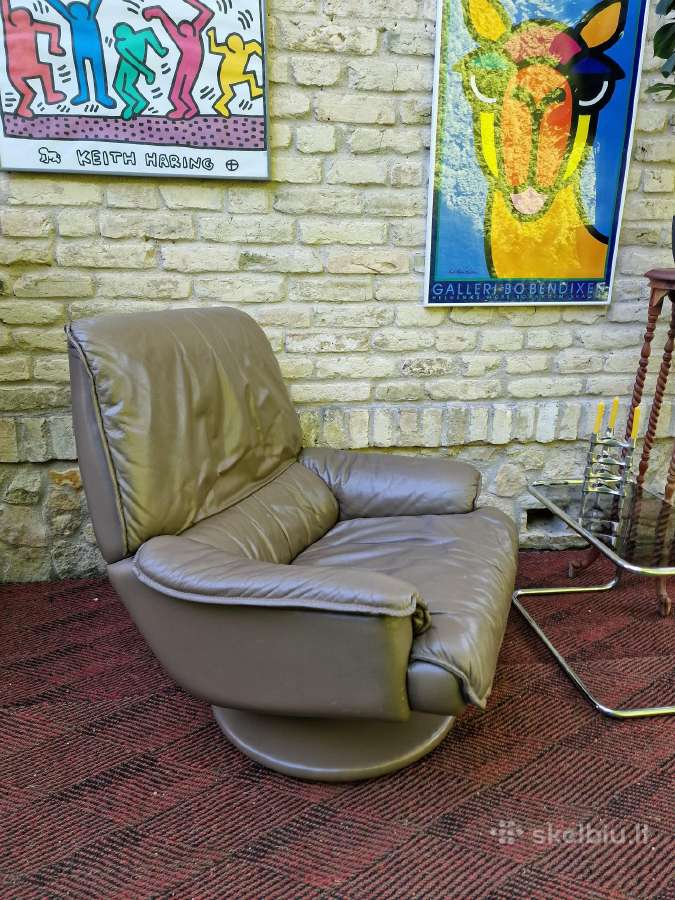 Prabangus vintažinis odinis fotelis - nuotraukos Nr. 33