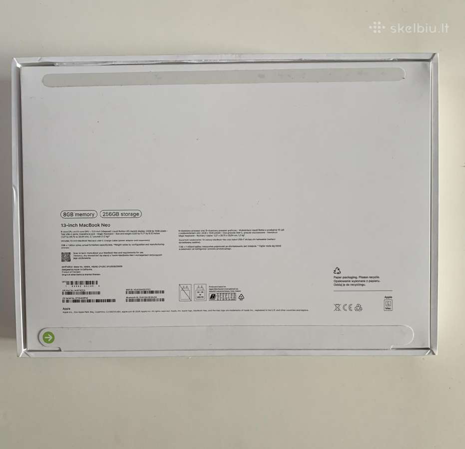 MacBook Neo dėžė - nuotraukos Nr. 3