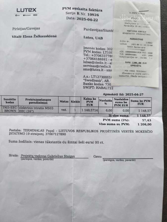 Elektrinis senjorų triratis - nuotraukos Nr. 7