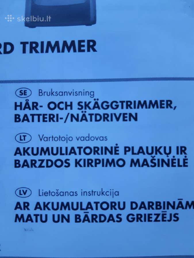 Akumuliatorinė plaukų ir barzdoos kirpimo mašinėlė - nuotraukos Nr. 3
