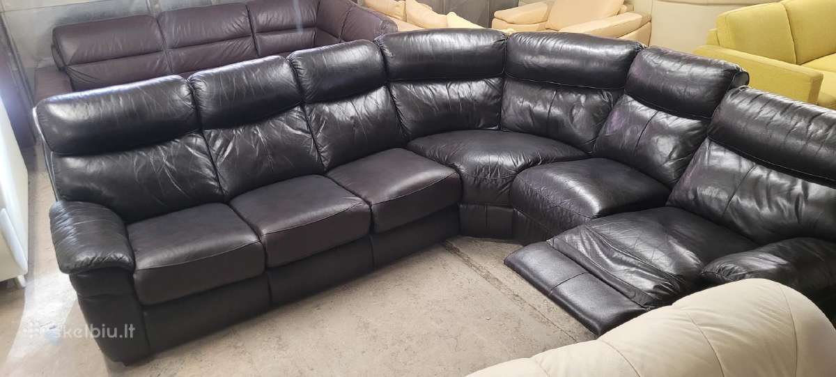 Nauji ir Naudoti Odiniai Baldai kampas sofa lova - nuotraukos Nr. 34