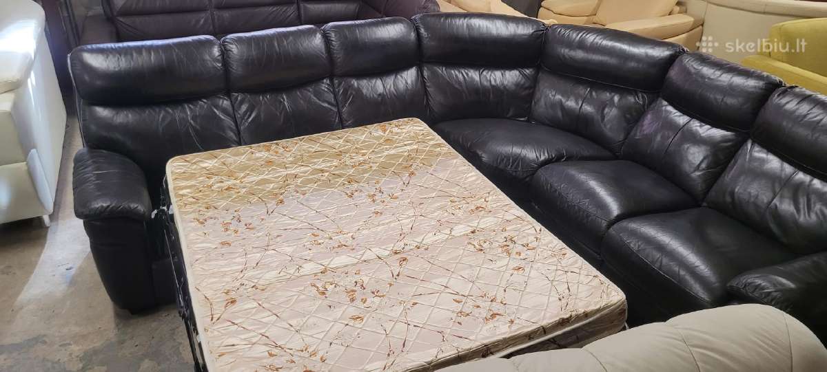 Nauji ir Naudoti Odiniai Baldai kampas sofa lova - nuotraukos Nr. 35