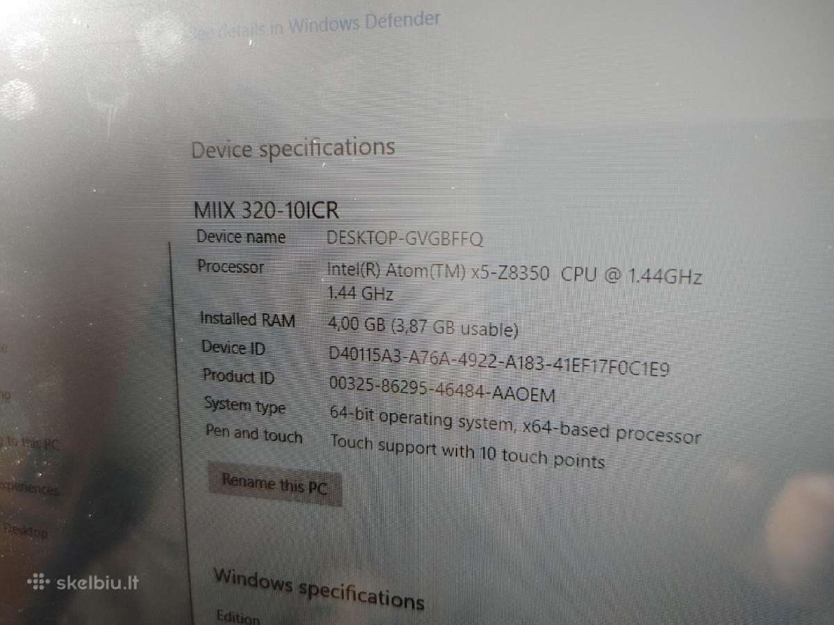 Lenovo Miix 320 mini kompiuteris - planšetė - nuotraukos Nr. 4