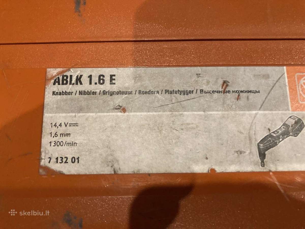 Adatines Skardos Žirklės Fein Ablk 1,6e - nuotraukos Nr. 2