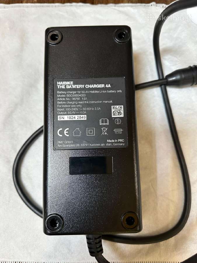 Haibike 50,4v 4a Li-ion akum. pakrovejas - nuotraukos Nr. 2