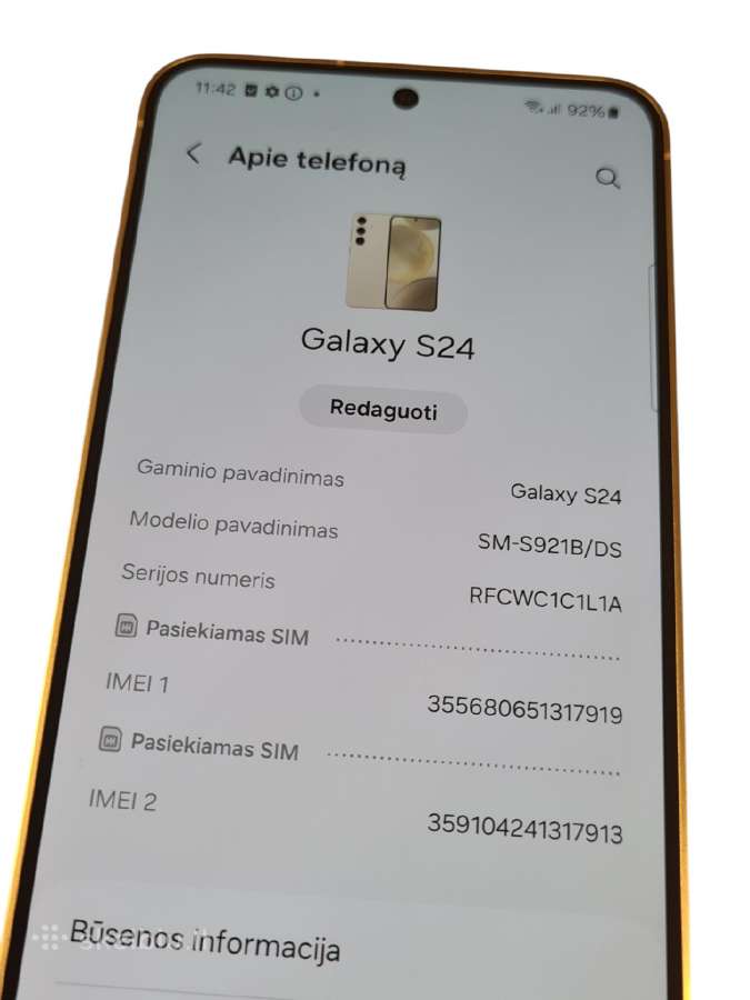 Samsung Galaxy S24 5G (Ekspo) + 6 mėn. garantija - nuotraukos Nr. 5