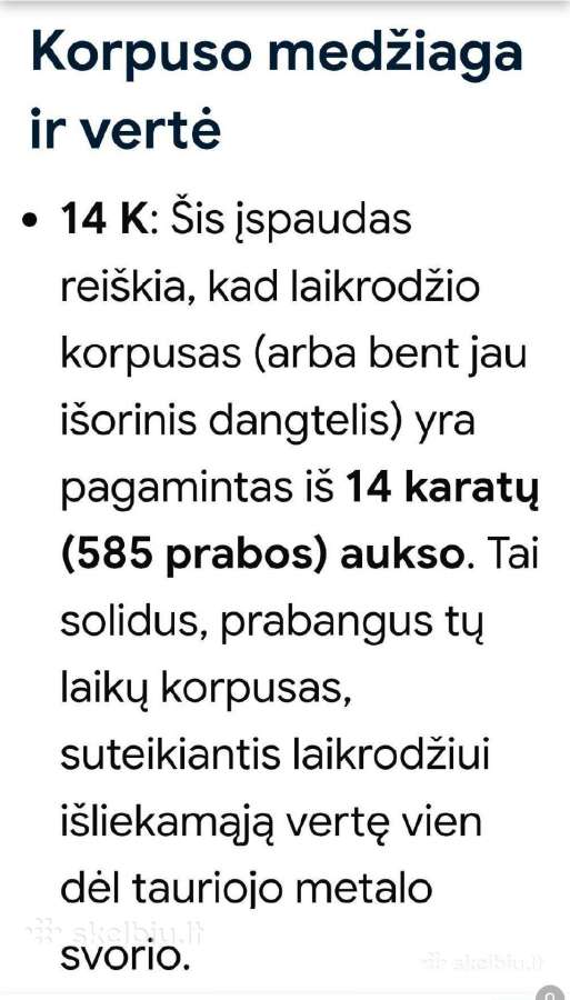 Moteriškas auksinis laikrodis kulonas - nuotraukos Nr. 16
