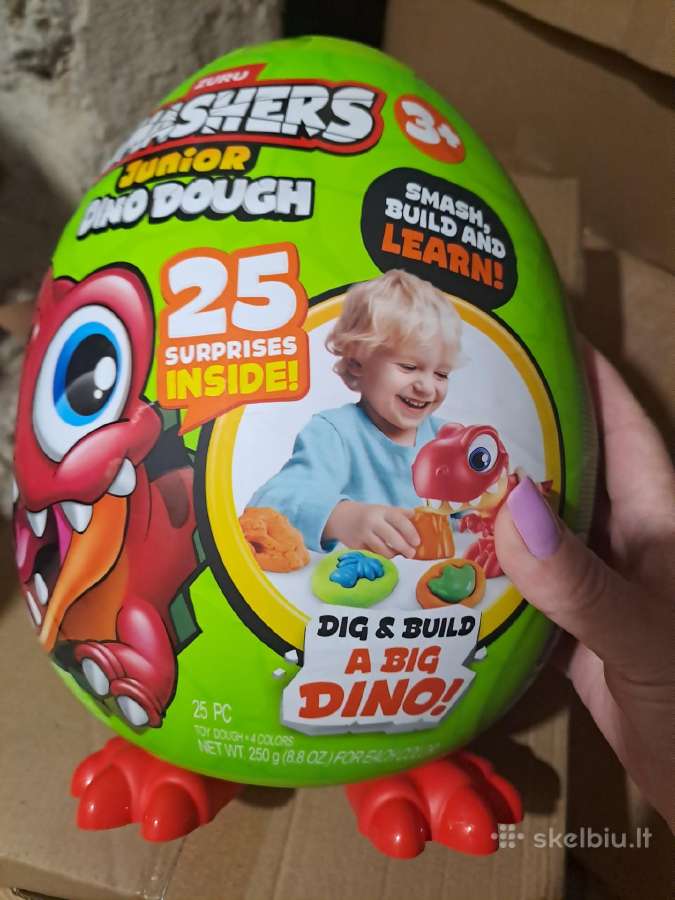 Zuru Smashers Junior Dino Dough kiaušinis 25 staig - nuotraukos Nr. 3
