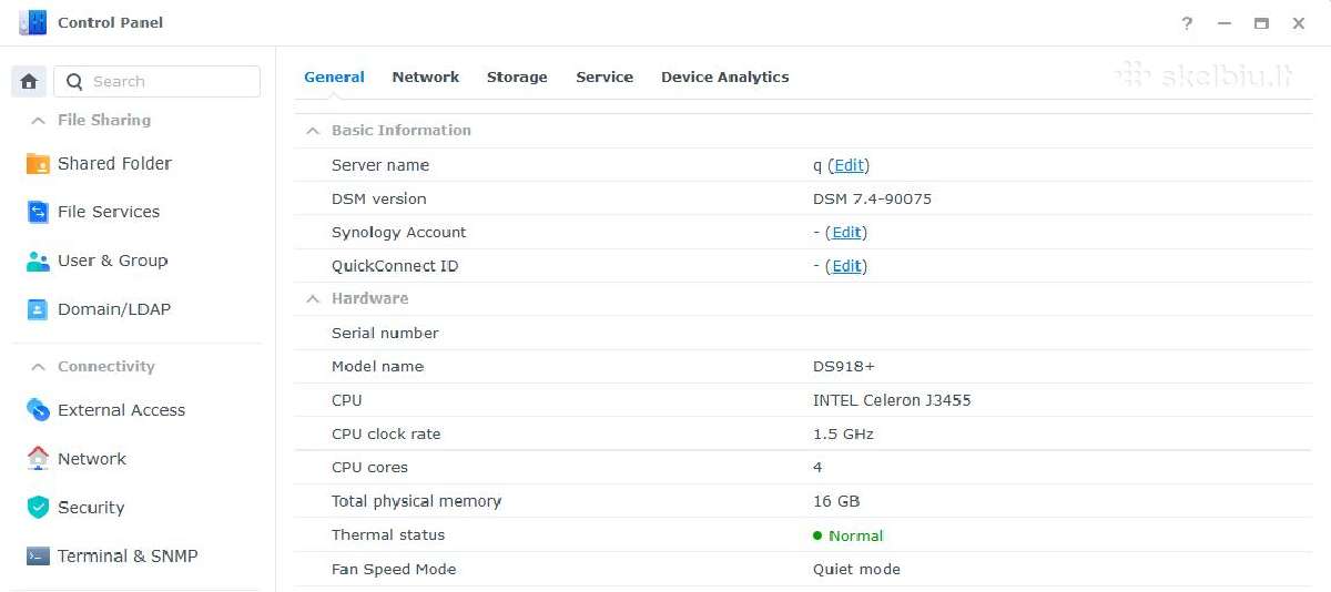 Synology Ds918+ 4 diskų, 16gb RAM, Quad Intel Cpu - nuotraukos Nr. 4