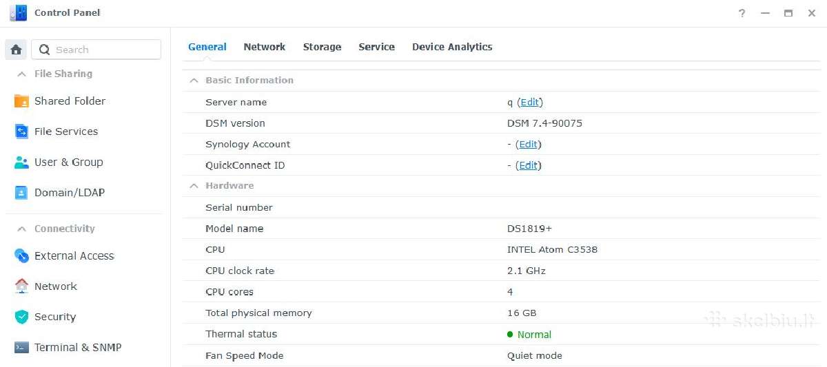 Synology Ds1819+ 8 diskų, 16gb RAM, Quad Intel Cpu - nuotraukos Nr. 3