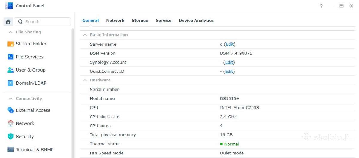 Synology Ds1515+ 16gb RAM, 5 diskų, Quad - Dsm 7.4 - nuotraukos Nr. 4