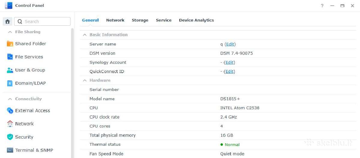 Synology Ds1815+ 8 diskų, 16gb RAM, Dsm 7.4 - nuotraukos Nr. 5