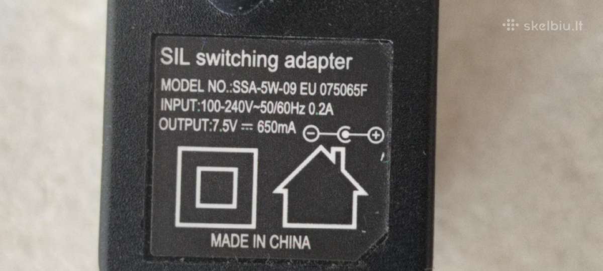 Jabra Ssa-5w-09eu075065f maitinimo adapteris. 7.5v - nuotraukos Nr. 3