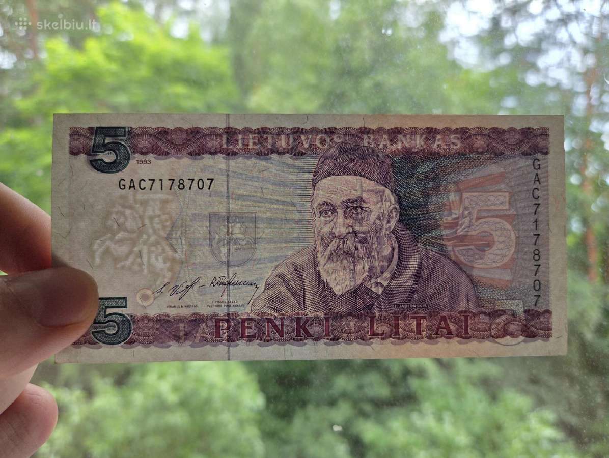 5 litai 1993 Lietuva - unc - nuotraukos Nr. 3