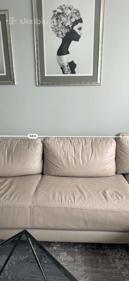 Odinė kampinė sofa su miegamąja funkcija - nuotraukos Nr. 4