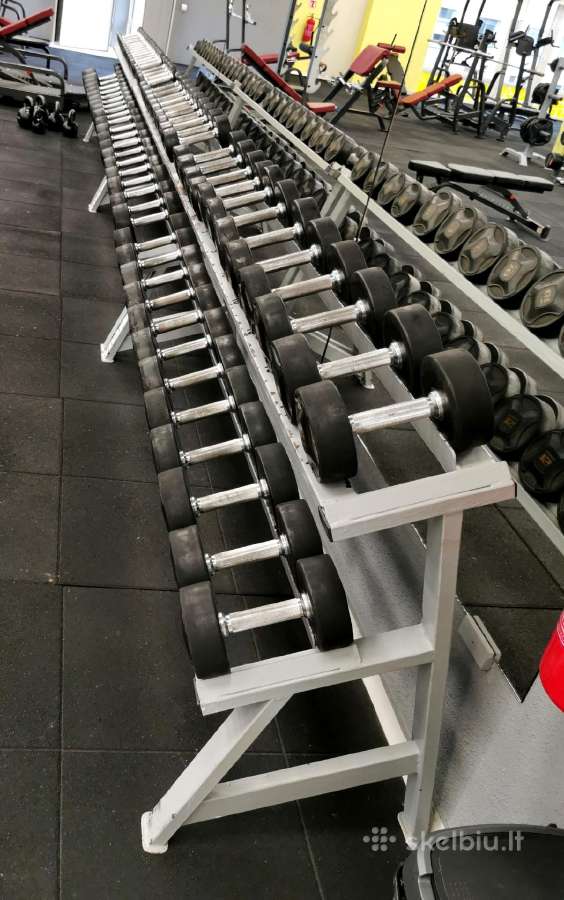 Profesionalus hantelių rinkinys 1–45 kg su stovu - nuotraukos Nr. 2