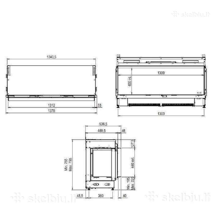 Vandens garų židinys Faber e-matrix 1300/400 II - nuotraukos Nr. 8