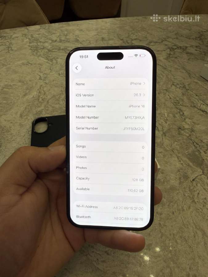 iPhone 16, 128gb 100% - nuotraukos Nr. 5