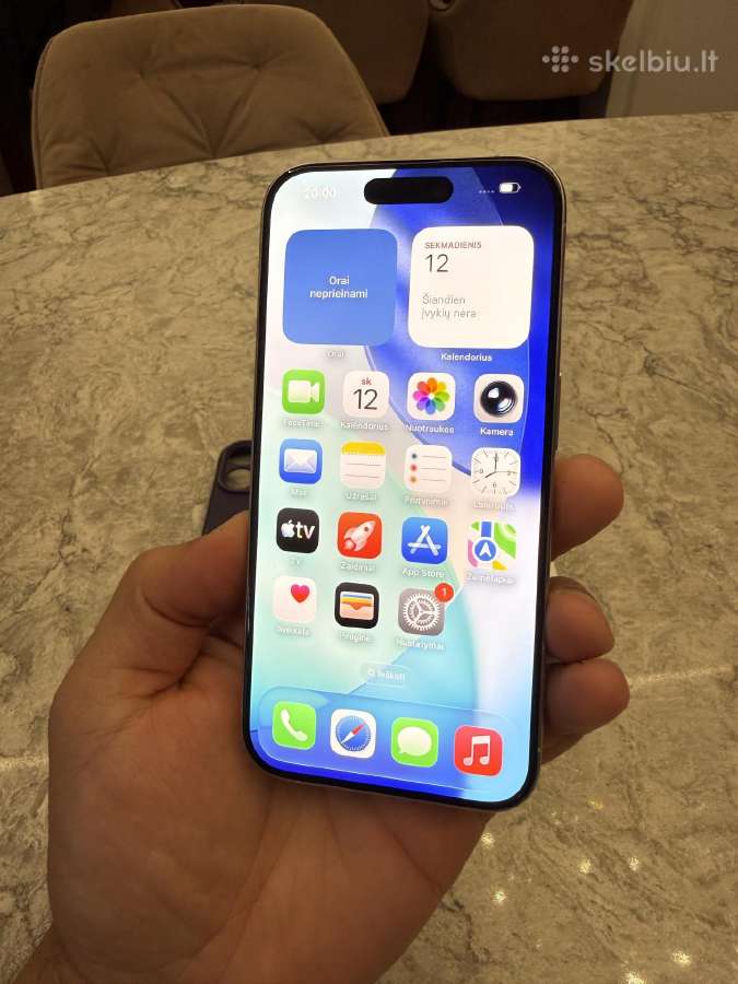 iPhone 15 pro, 256gb 100% baterija - nuotraukos Nr. 2