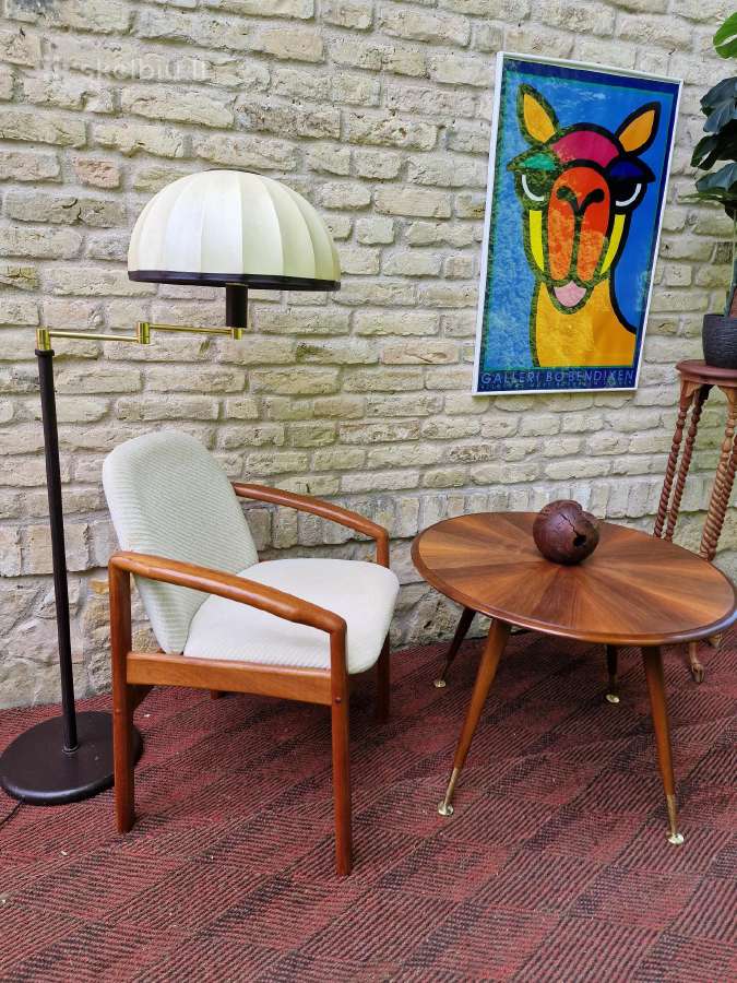 Vintažinis mid century kavos staliukas ir krėslas - nuotraukos Nr. 3