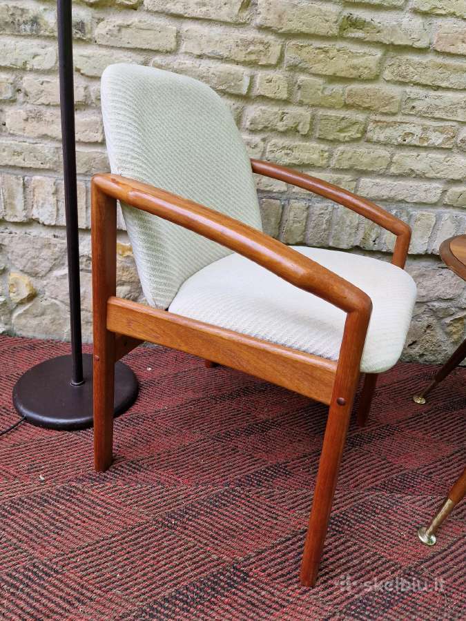 Vintažinis mid century kavos staliukas ir krėslas - nuotraukos Nr. 5