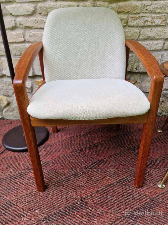 Vintažinis mid century kavos staliukas ir krėslas - nuotraukos Nr. 15
